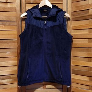 Made For Life Purple Hooded Vest Women L Full Zipper Polyester